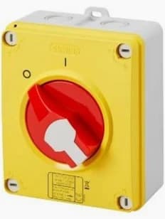25A 4 POLE ISOLATORIP69 GEWISS GW70488P LOCK RED