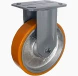 BOCASTORS & WHEELS -150MM FIXED CASTOR IRON - CAST IRON PU WHEEL