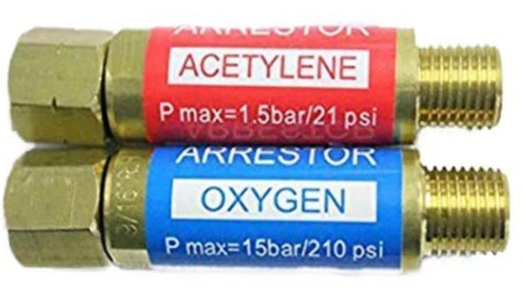 FLASH BACK ARRESTER ( OXYGEN/ACETYLENE REGULATOR ) BRASS, 3/8