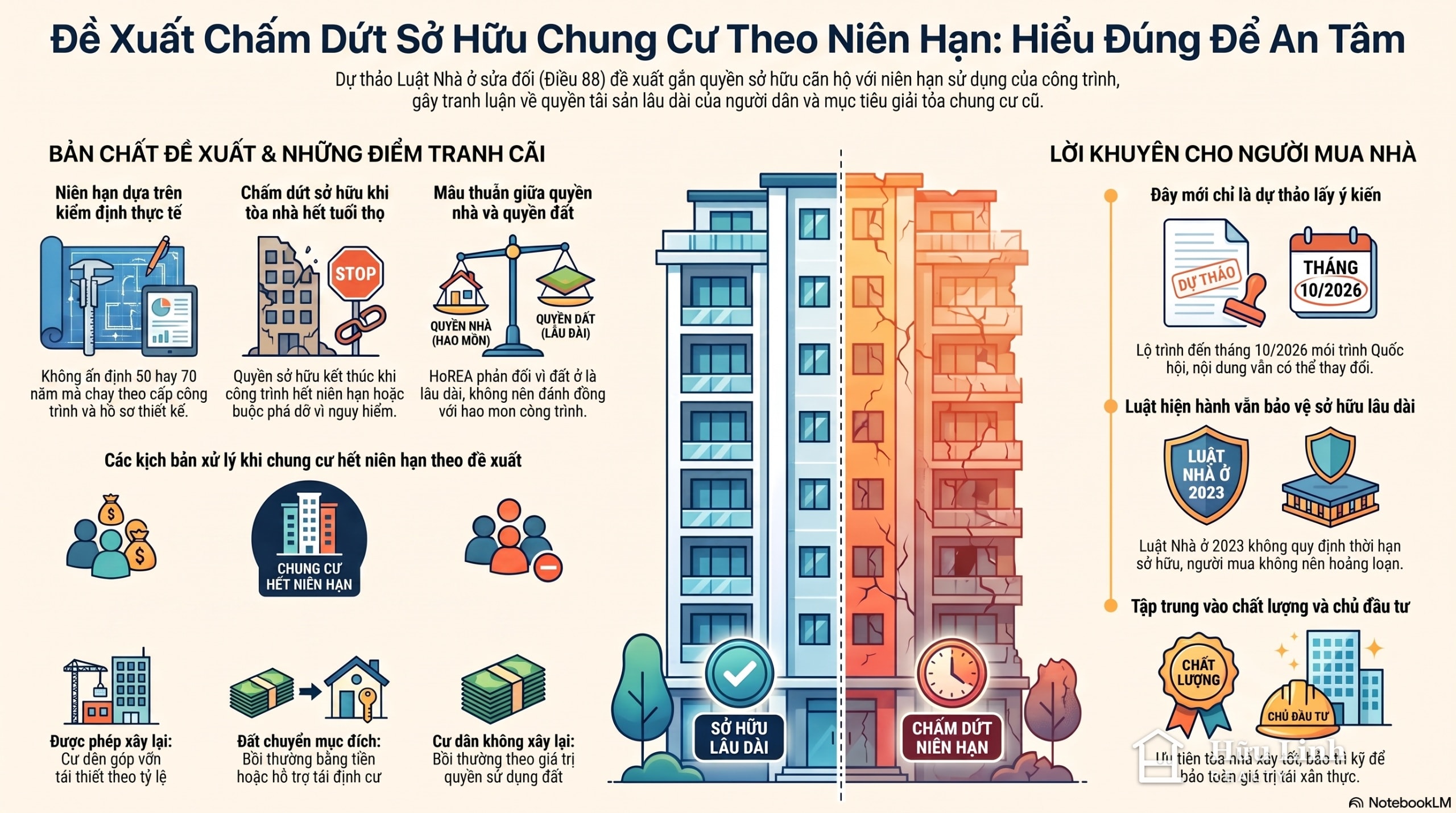 Infographic Đề xuất chấm dứt sở hữu chung cư khi hết niên hạn: nên hiểu sao cho đúng