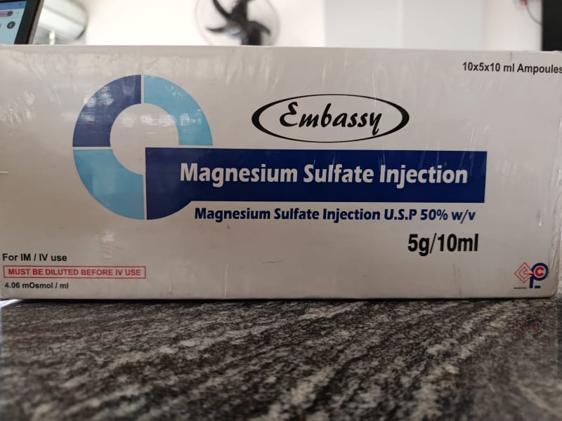 Mag Sulphate Inj x 5 Embassy — Geomed Pharmacy | Geomed Pharmacy