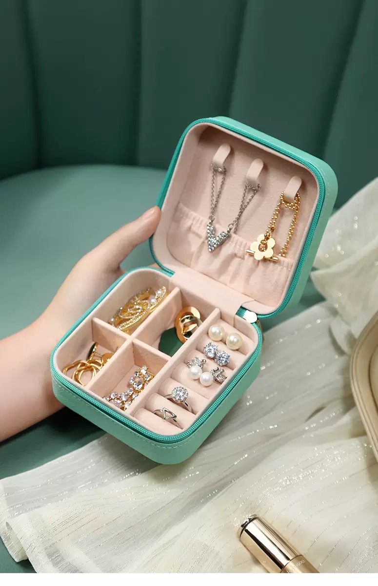 Portable Jewelry Box Blue