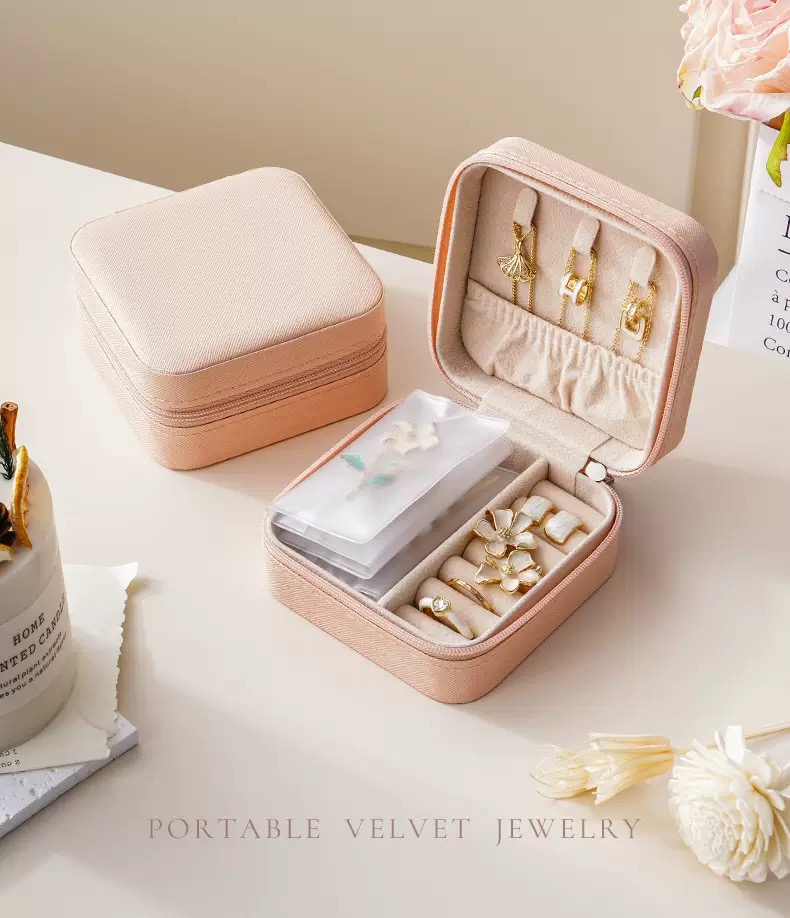 Portable Jewelry Box Apricot