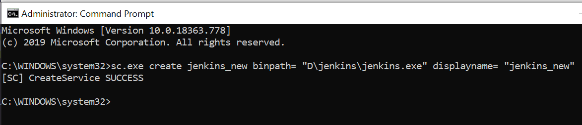 Service installation