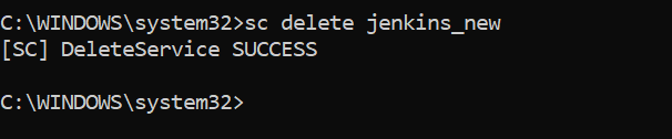 Jenkins service delete