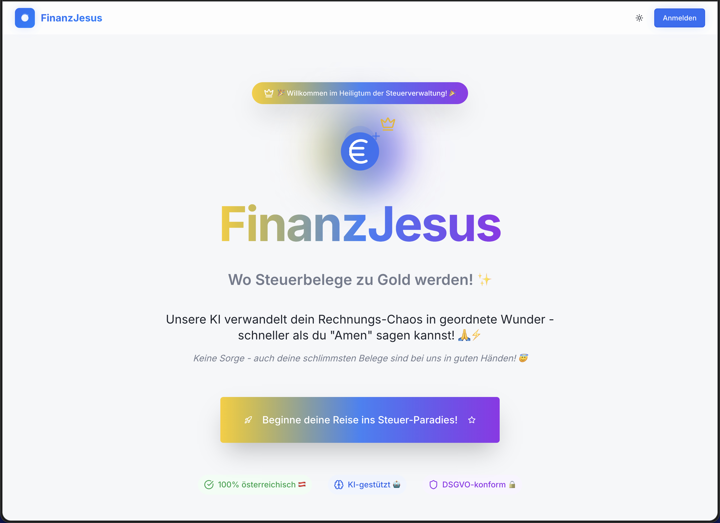 Screenshot of FinanzJesus