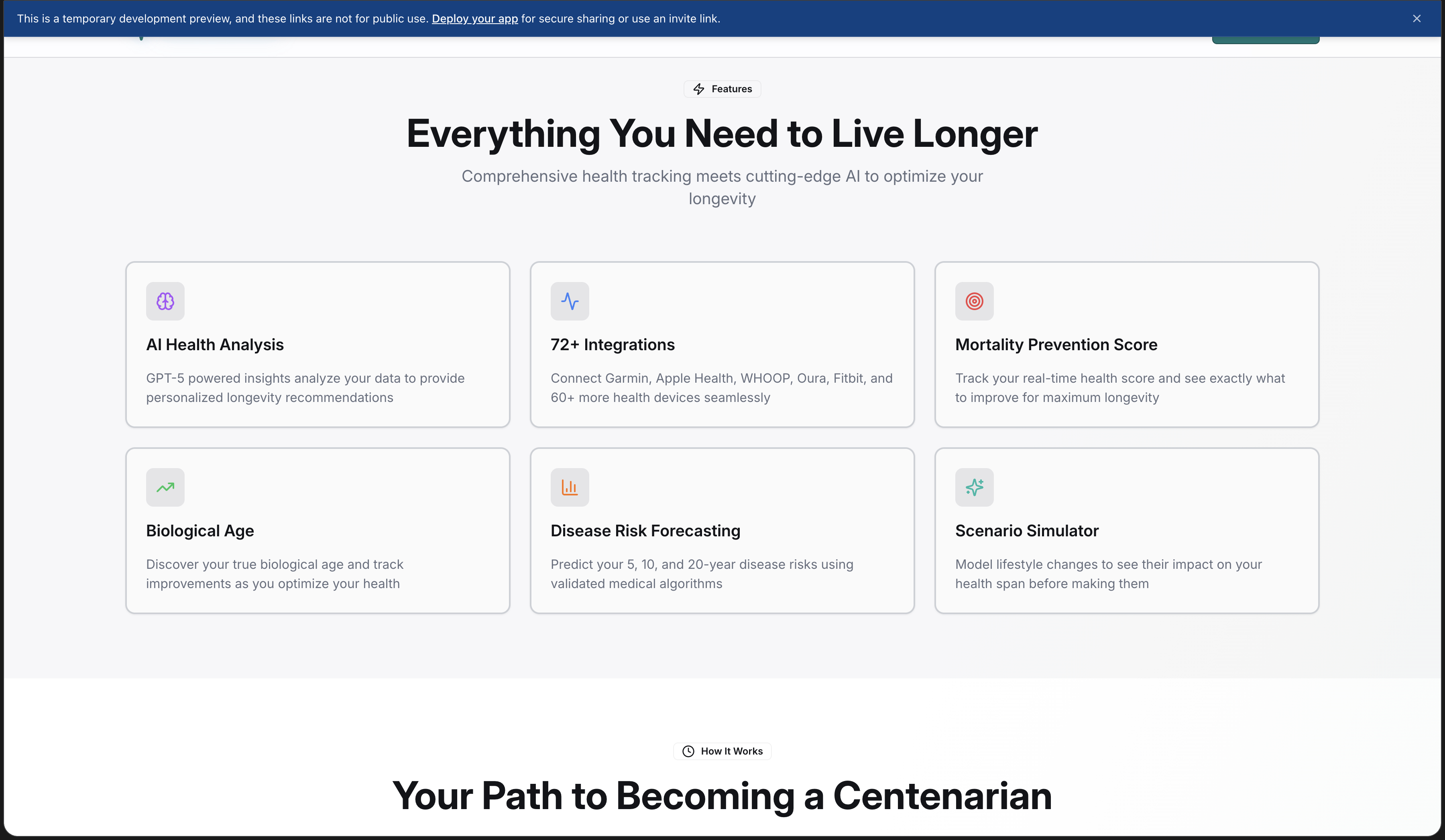 Centenarian App screenshot 2