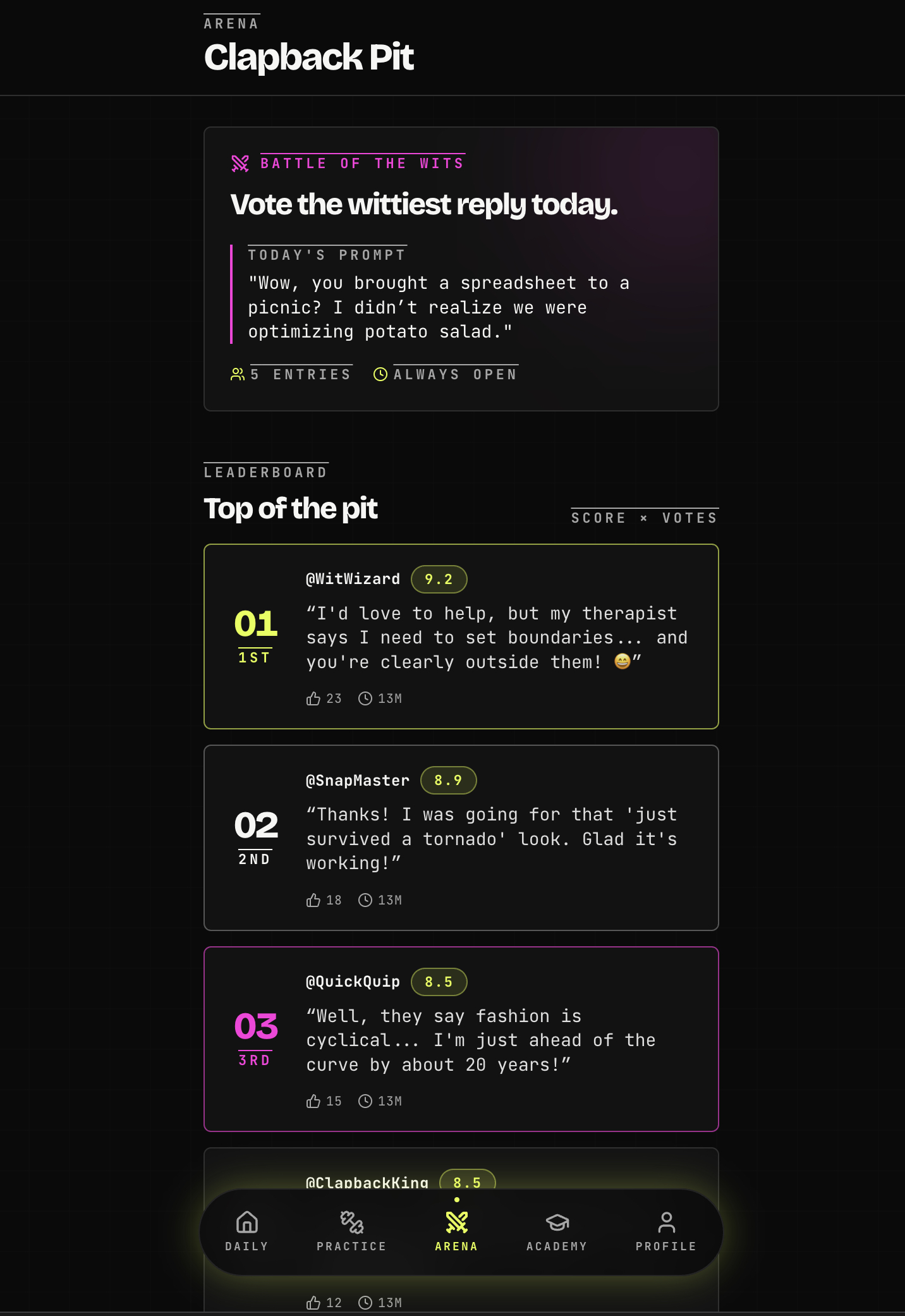 WitPit screenshot 2