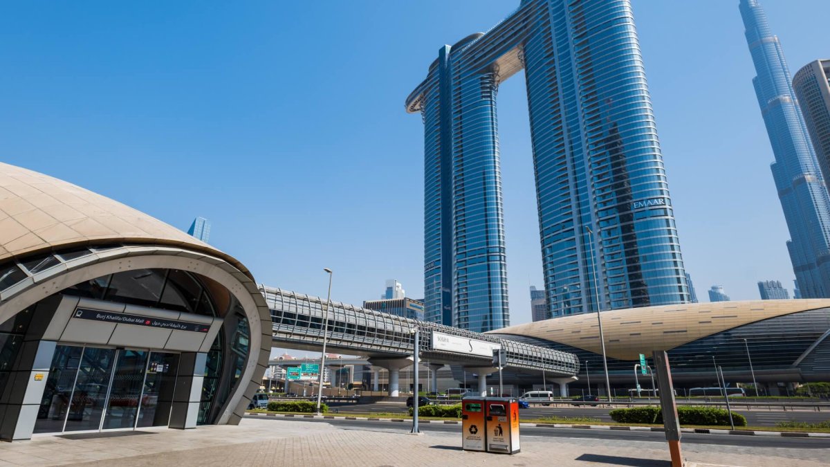 Burj Khalifa Dubai Mall Metro Station in Dubai