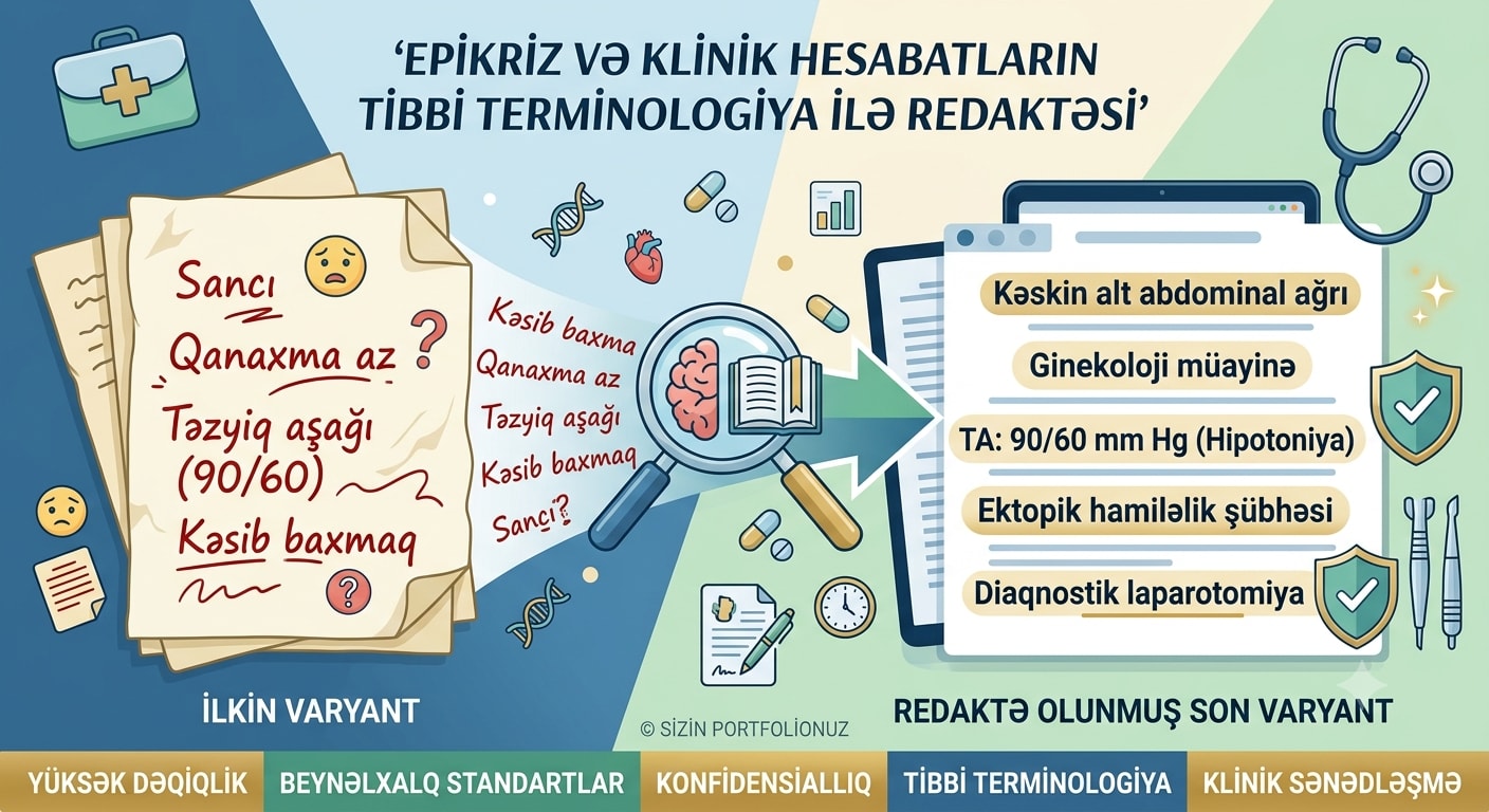 Epikriz və Klinik Hesabatların Tibbi Terminologiya ilə Redaktəsi (Keys Araşdırması)