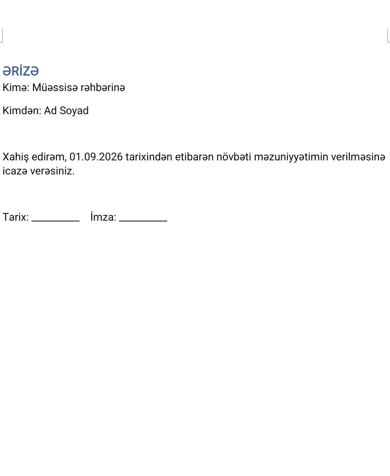 Ərizə