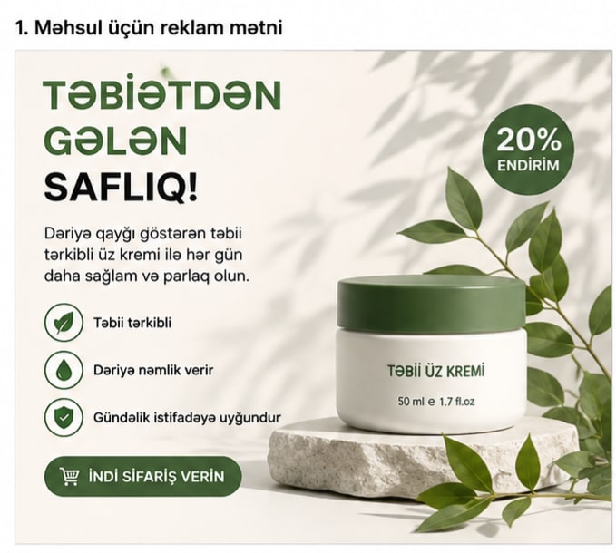 Məhsul üçün reklam