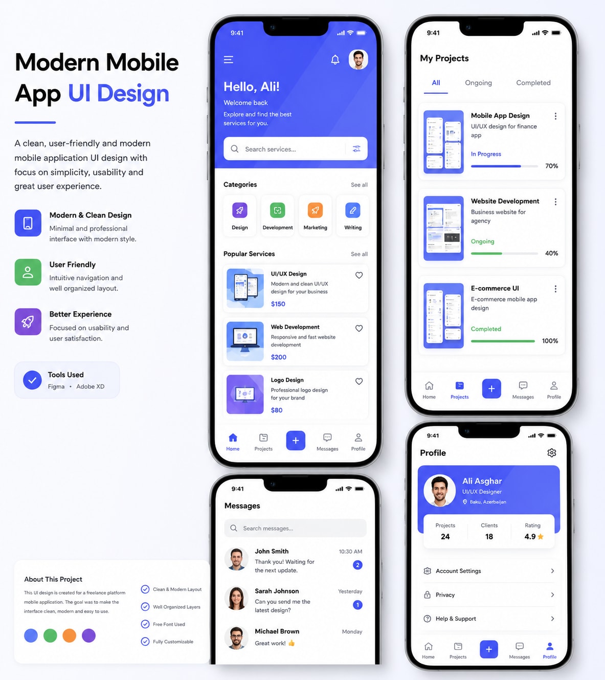 modern mobile app ui design