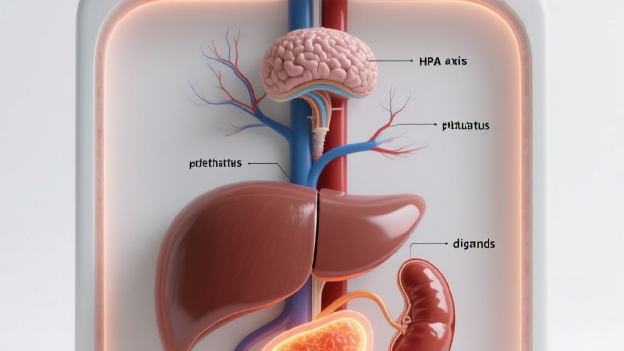 7 Signs Your Cortisol Is Too High — technical diagram
