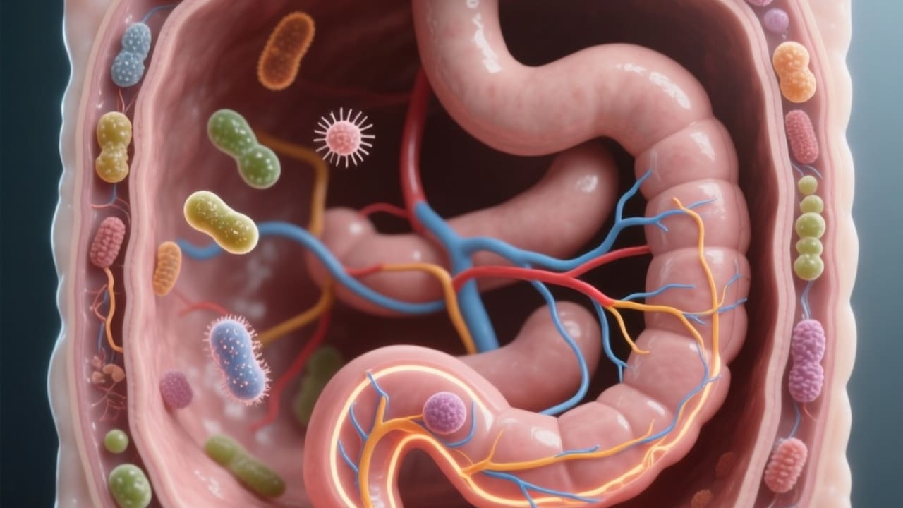 Your Gut Might Be Fueling Your Anxiety — technical diagram