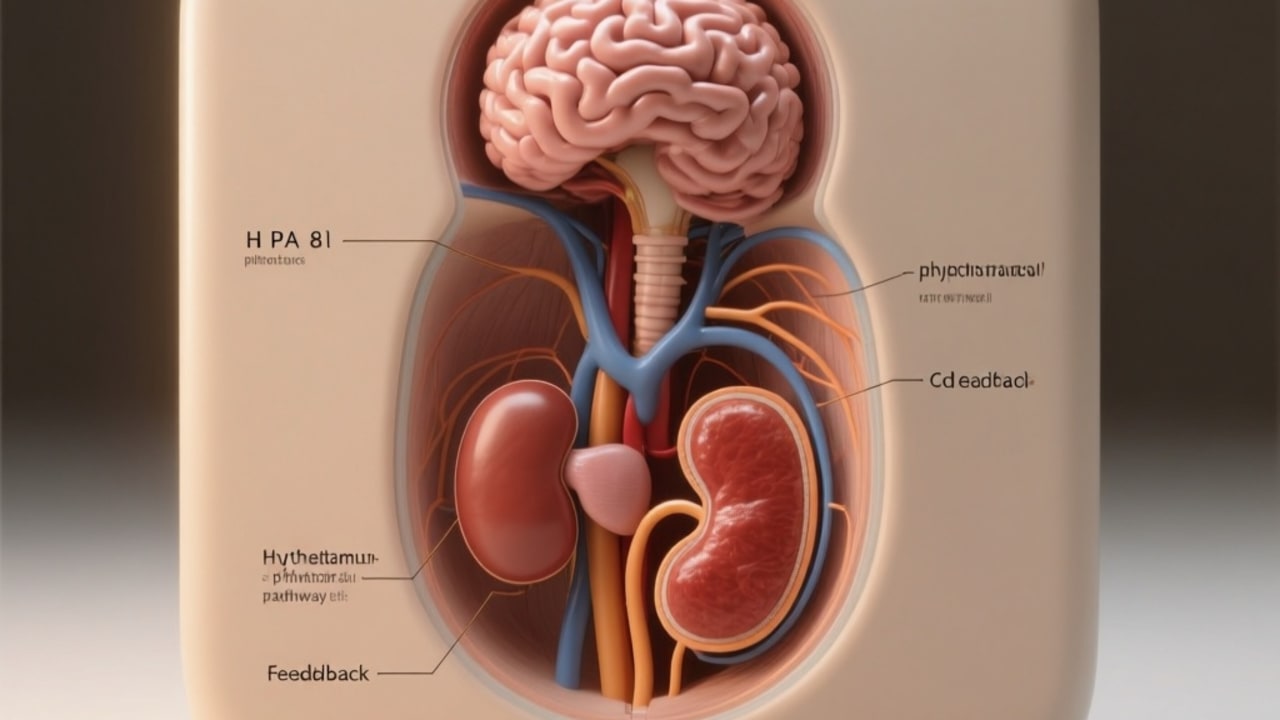 7 Ways to Quiet Chronic Stress — technical diagram