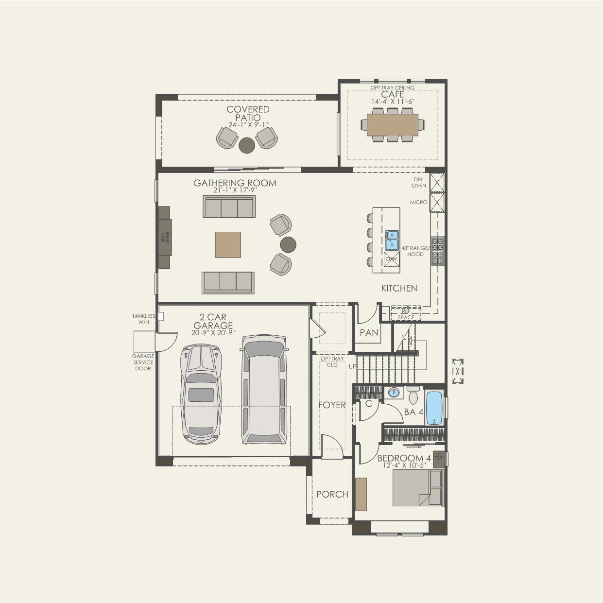 Plan One in Irvine, CA at Apex at Rise  Pulte