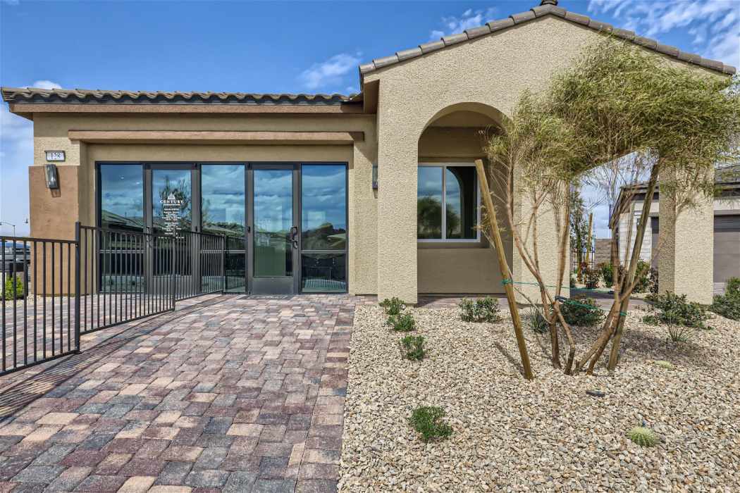 The Bluffs I model exterior at 128 Barkset Way, Residence 1742