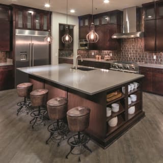 gourmet kitchen in a pulte home
