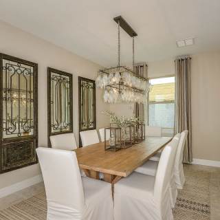 Formal Dining Room with Ample Space for Table Seating and Hutch or China Cabinet