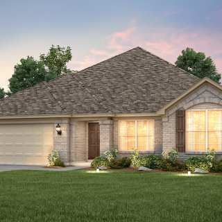 The Dunlay, a one-story home with 2-Car Garage, shown with Home Exterior A