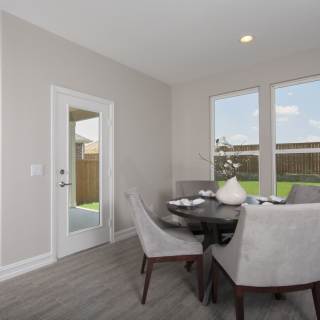Kitchen nook offers dining space just off the kitchen