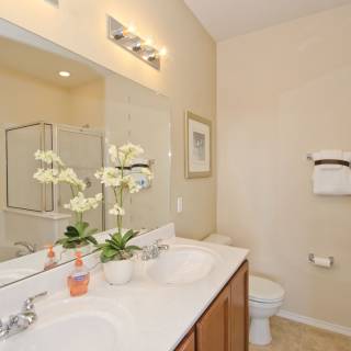 Owner's bathroom featuring tile floors