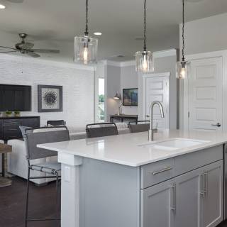 Kitchen Opens to Living Area