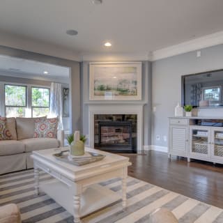 Corner Fireplace in Great Room