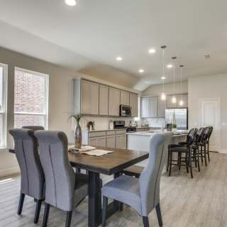 Dining space just off the kitchen