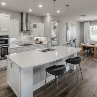 Kitchen with Island for Meal Planning at Home or Entertaining with Friends