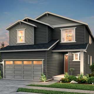 The Edmonds, a two-story single family home shown in Exterior Home Design B. 