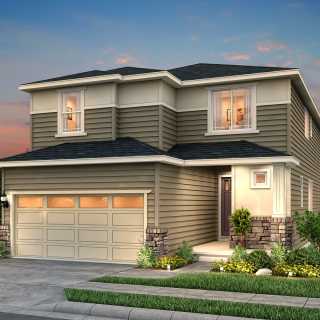 The Edmonds, a two-story single family home shown in Exterior Home Design C.