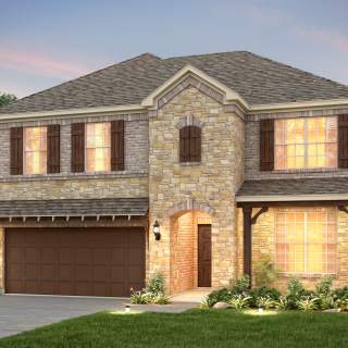 The Caldwell, a two-story home with covered front 