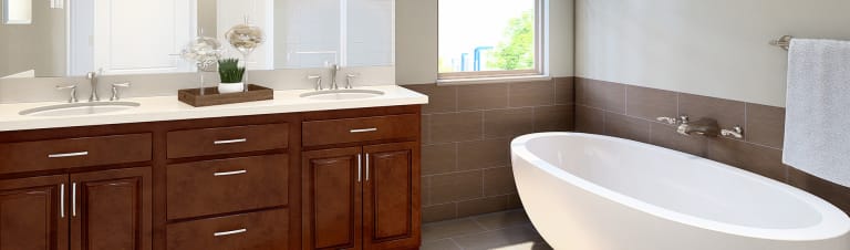 Small Bathroom Design Double Vanity