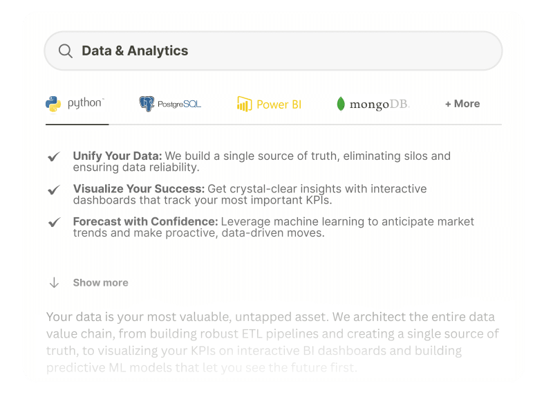 Data and Analytics details