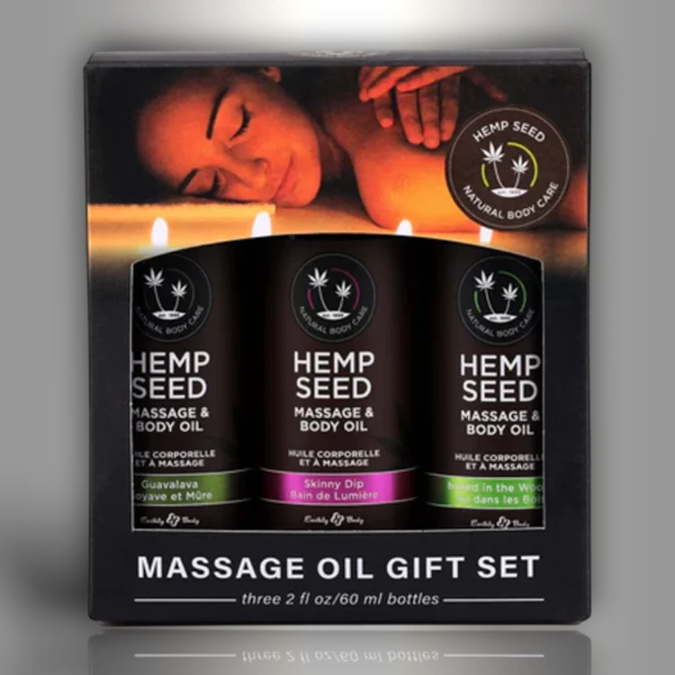 PlayLoveToys - products/massage-oil-trio-gift-set-naked-in-the-woods-skinny-dip-guavalava-2-fl-oz-60-ml