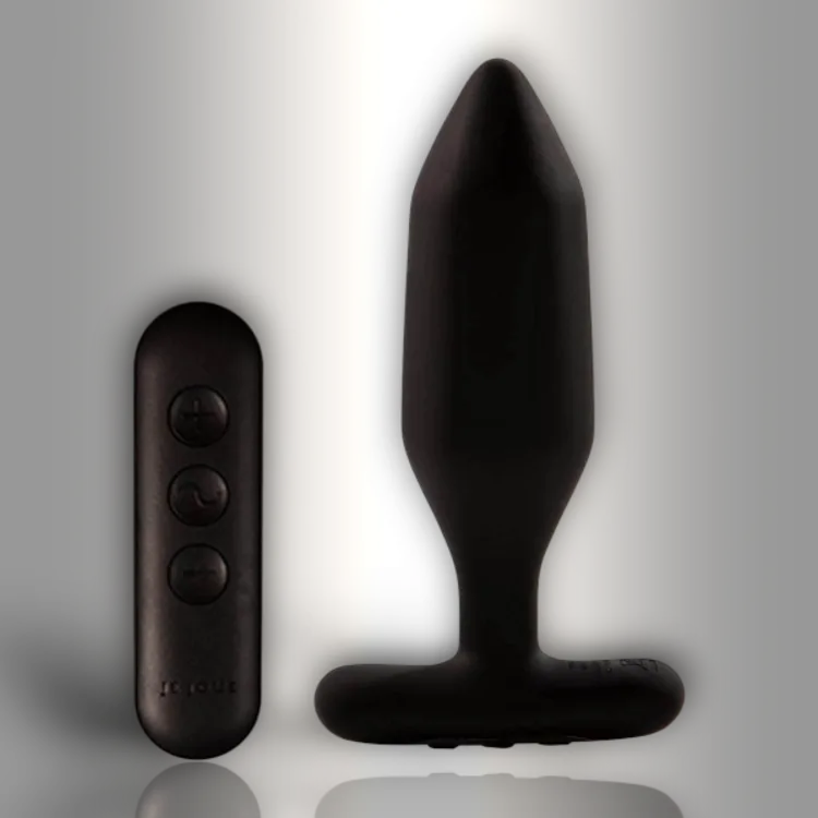 PlayLoveToys - products/onyx-vibrating-butt-plug-black