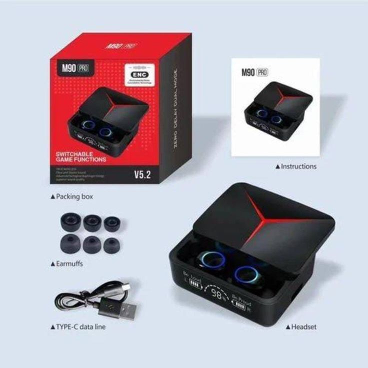 Buy M90 Pro Wireless Earbuds | Bluetooth 5.3 TWS Headphones Price in Pakistan 2025 - Image 4