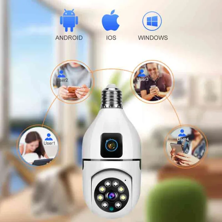 Wifi Panaroma Dual Lens 360 Degree Night Vision camera with Ultra HD Resolution, easy to achieve real time remote viewing - Image 2