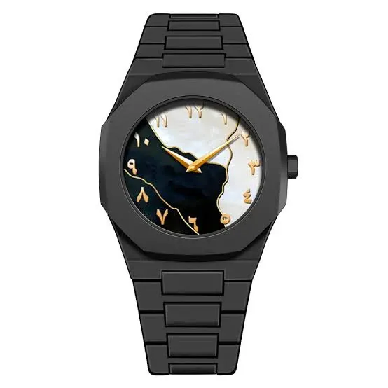 Original Black Arabic Aura Watch for Men | Luxury Analog Timepiece - Image 2