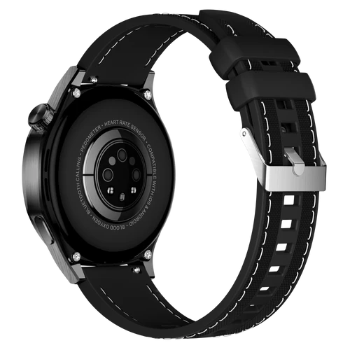 AuraFit AM29 1.43" AMOLED Smartwatch – Black (Includes Free Extra Strap) - Image 3