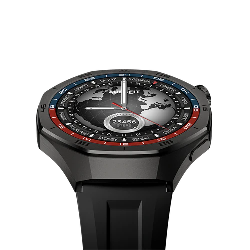 AuraFit AM34 Smartwatch – Gun Metal (Includes Free Extra Strap) - Image 2
