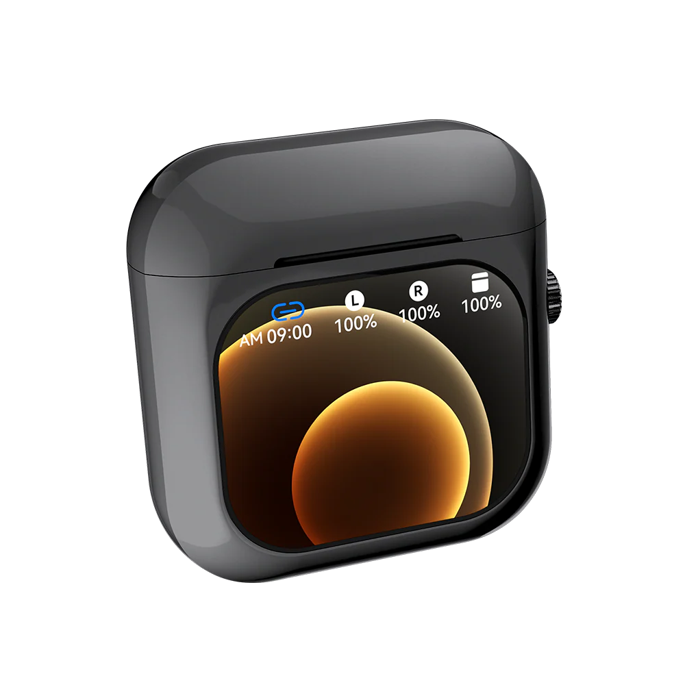 AuraFit X6 AirPods Smart Display Earbuds with 4GB Storage – Available in Black & White - Image 5