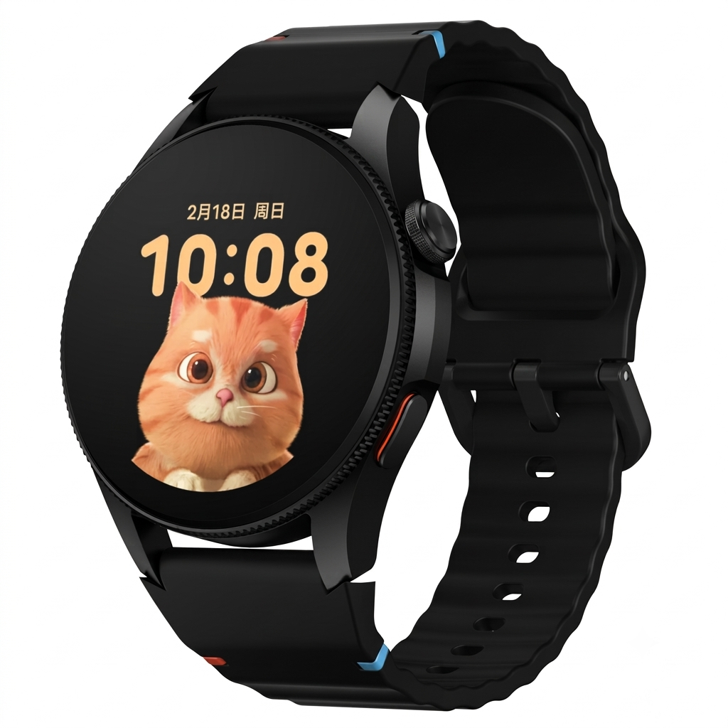 AuraFit TREK 2 G12 GPS Smartwatch – Black (Includes Free Extra Strap)