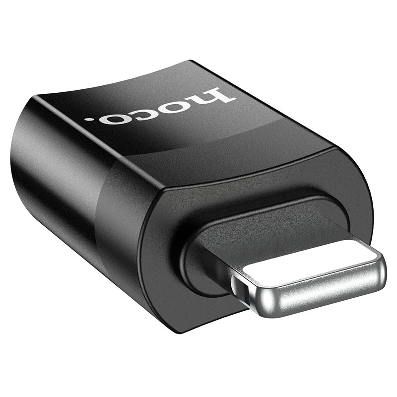 HOCO UA17 Lightning Male to Type-C Female USB 2.0 Adapter – Black - Image 2