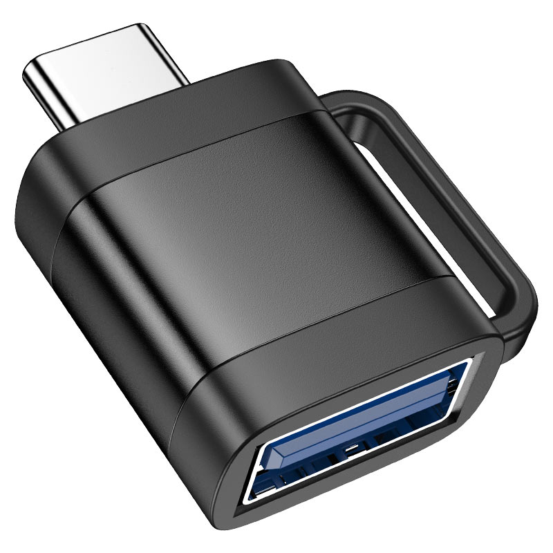 HOCO UA31C Type-C Male to USB Female OTG Adapter – Black - Image 2