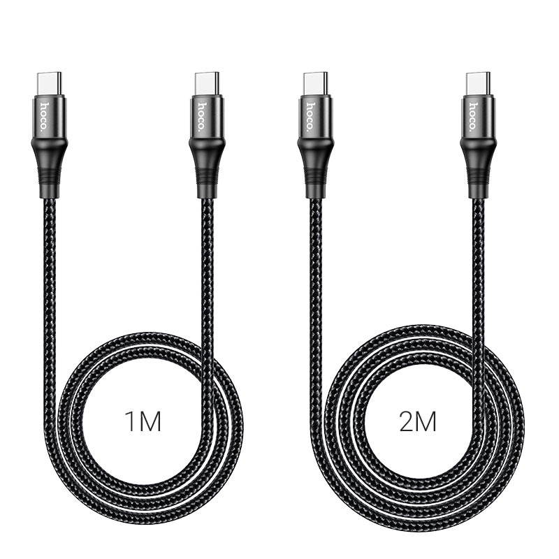 HOCO X50 Exquisito 100W Type-C to Type-C Fast Charging Data Cable (1M) – Black - Image 4