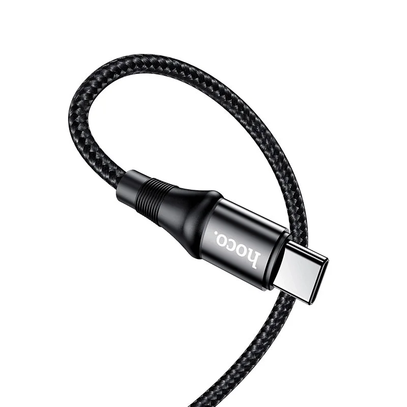 HOCO X50 Exquisito 100W Type-C to Type-C Fast Charging Data Cable (1M) – Black - Image 1