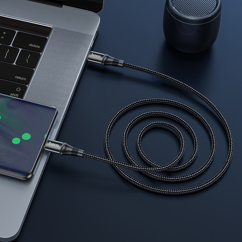 HOCO X50 Exquisito 100W Type-C to Type-C Fast Charging Data Cable (1M) – Black - Image 2